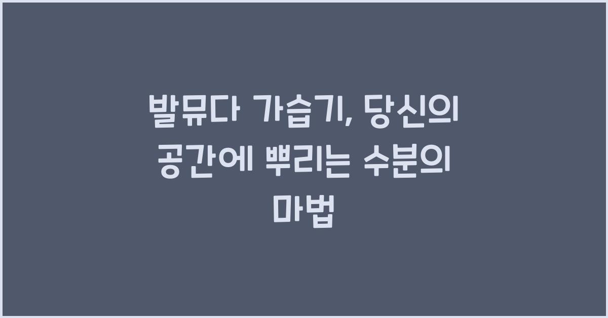 발뮤다 가습기