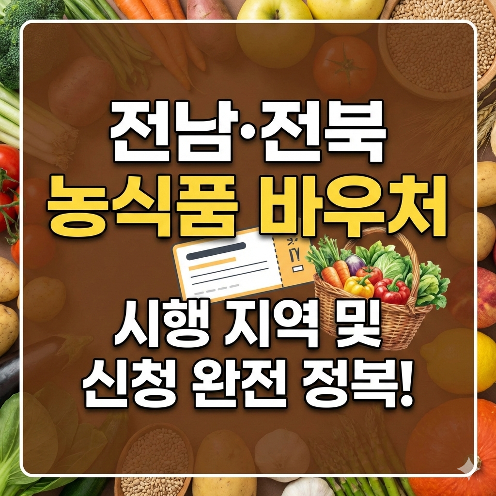 전남 전북 농식품 바우처 시행 지역 신청 및 사용법 총정리