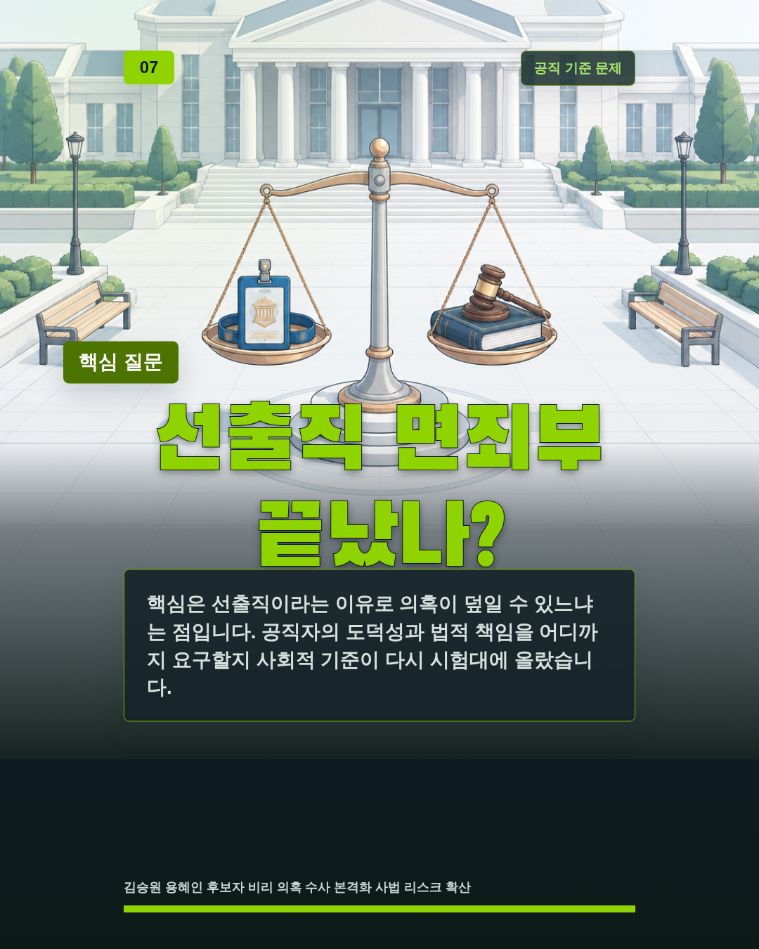 선출직 면죄부 끝났나?