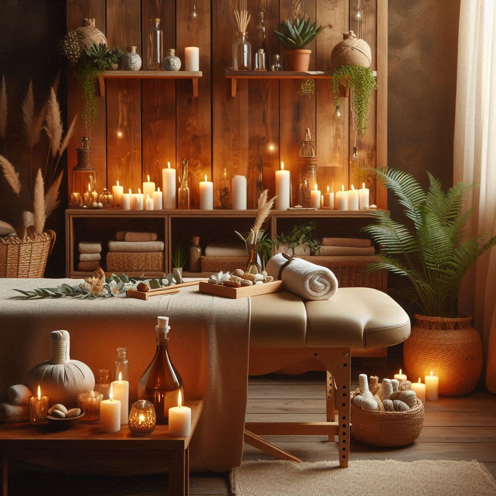 피부,체형관리 샵 배경