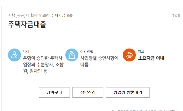 주택자금대출 국민은행