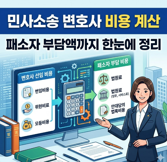 민사소송 변호사 비용 계산 방법, 패소자 부담액까지 한눈에 정리하는 법