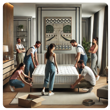 저상형 침대 프레임