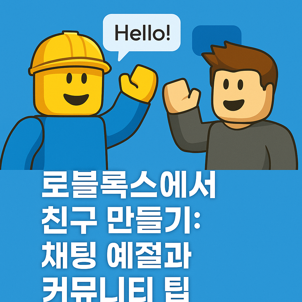 로블록스에서 친구 만들기: 채팅 예절과 커뮤니티 팁