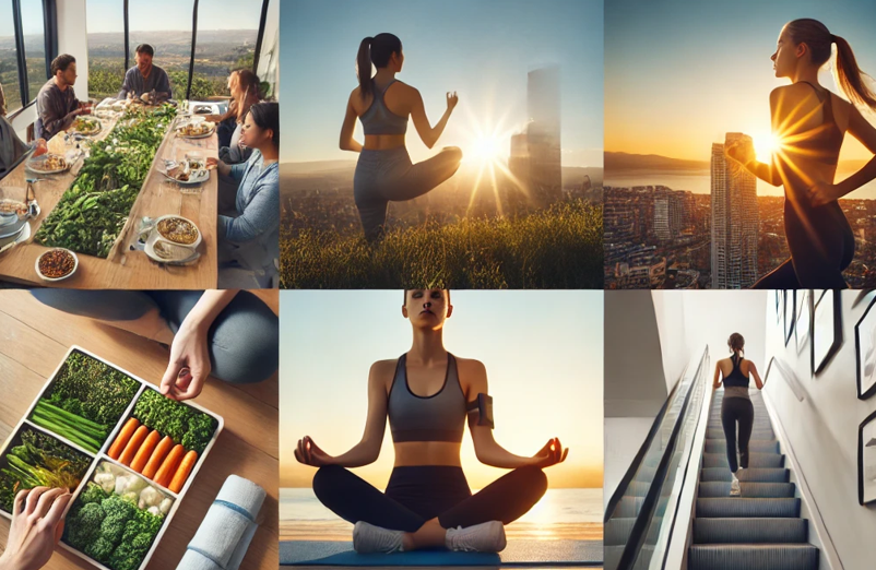비만 예방을 위한 건강한 생활 습관 이미지