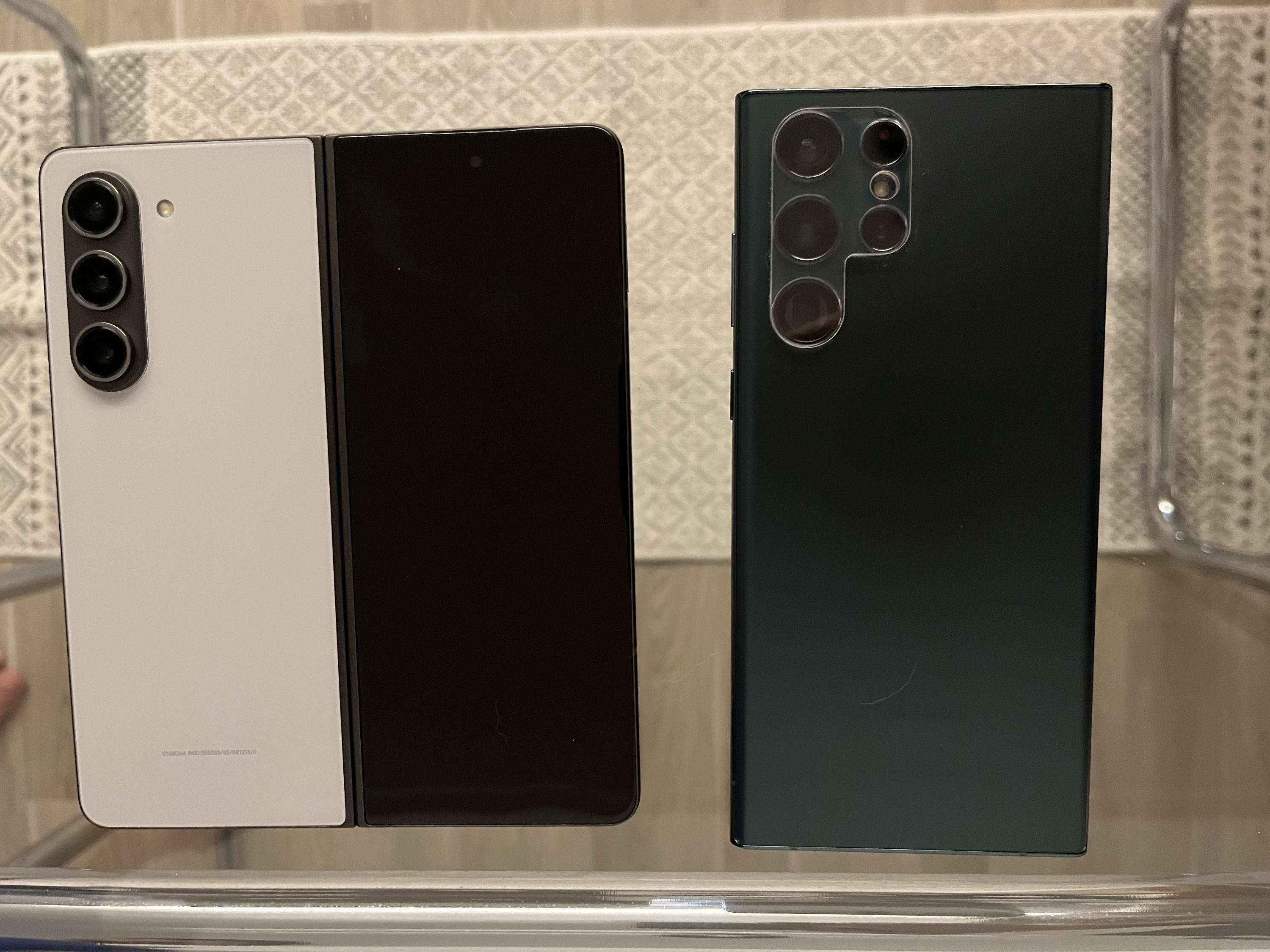 Z폴드5와 S22울트라 비교 사진(후면)