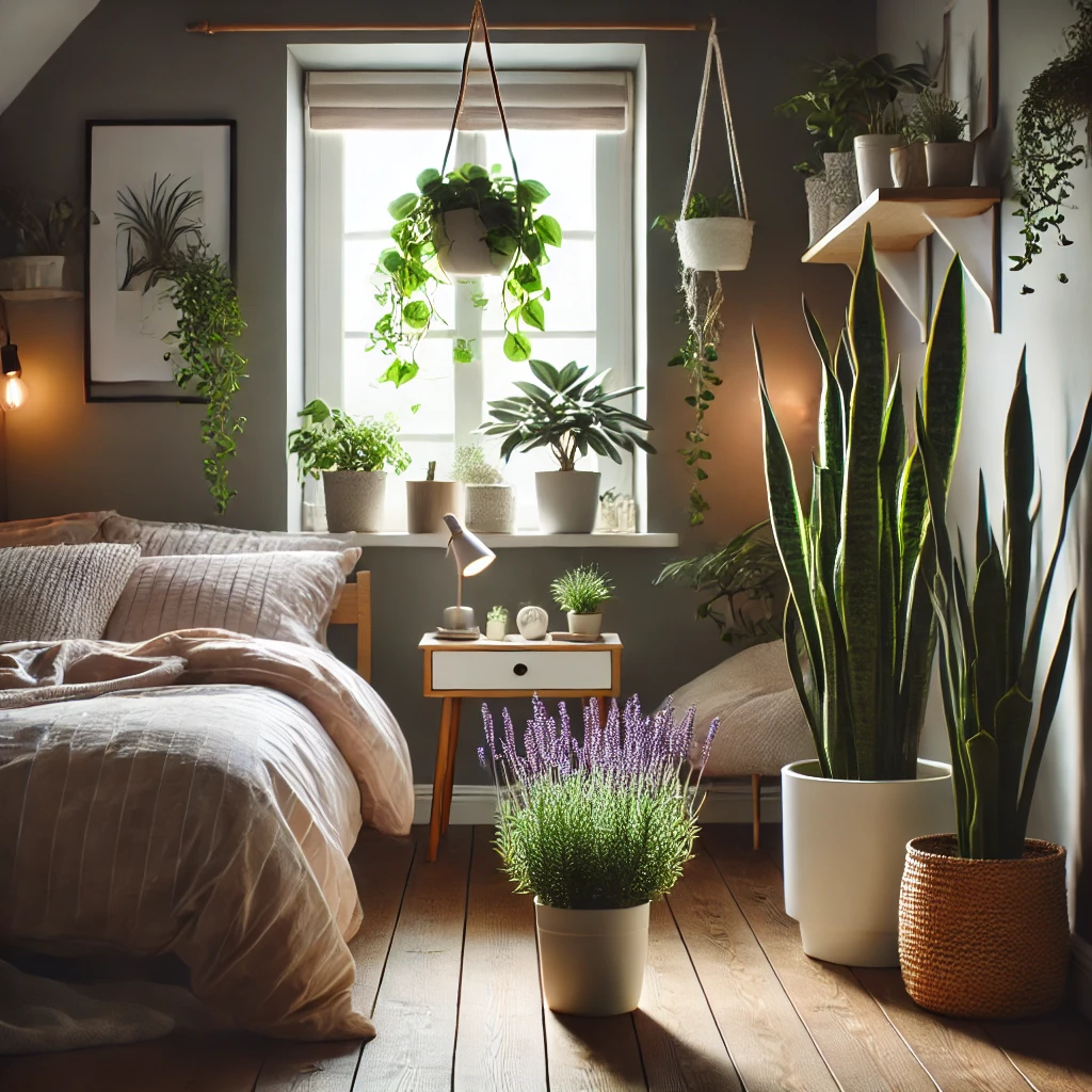 침실 – 숙면을 돕는 식물