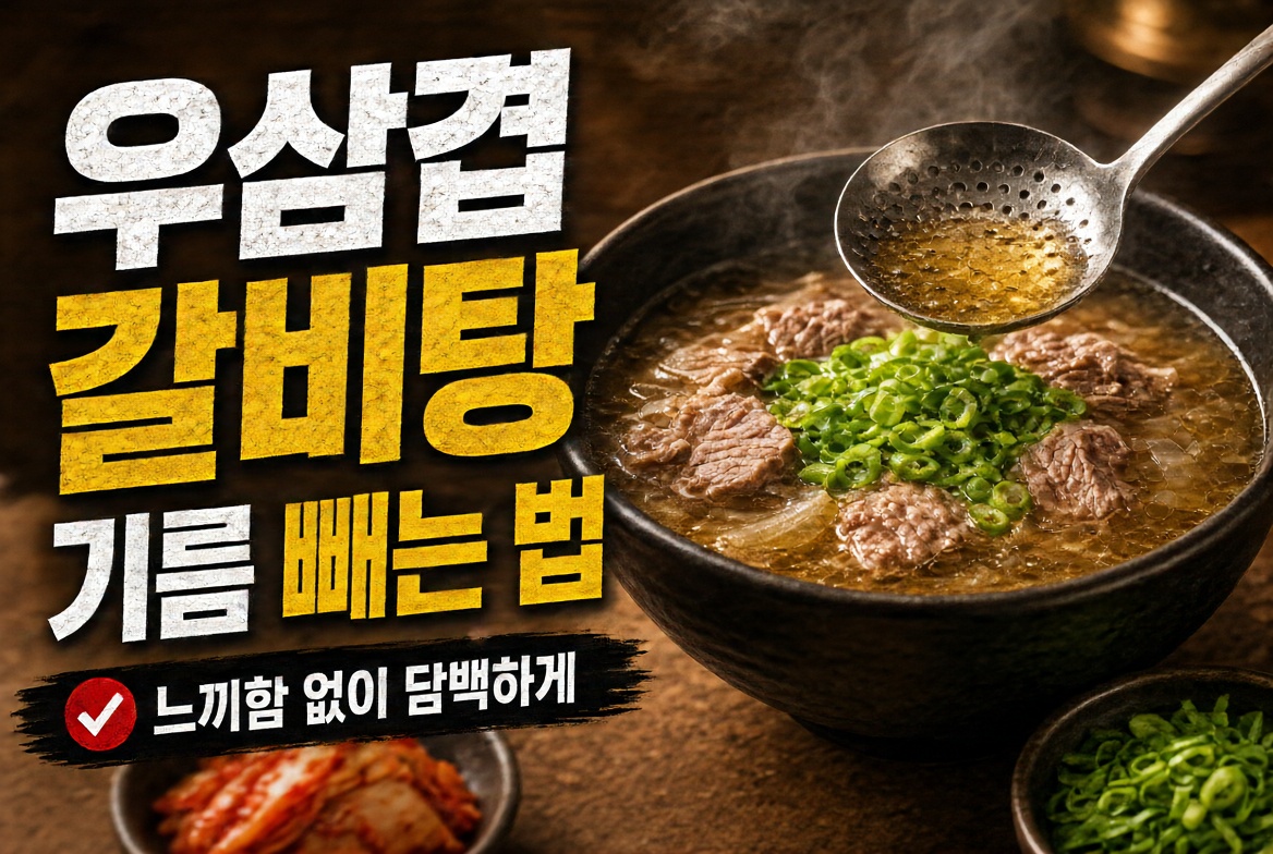 우삼겹 갈비탕 기름 빼는 법, 느끼함 없이 담백하고 고소하게 만드는 꿀팁