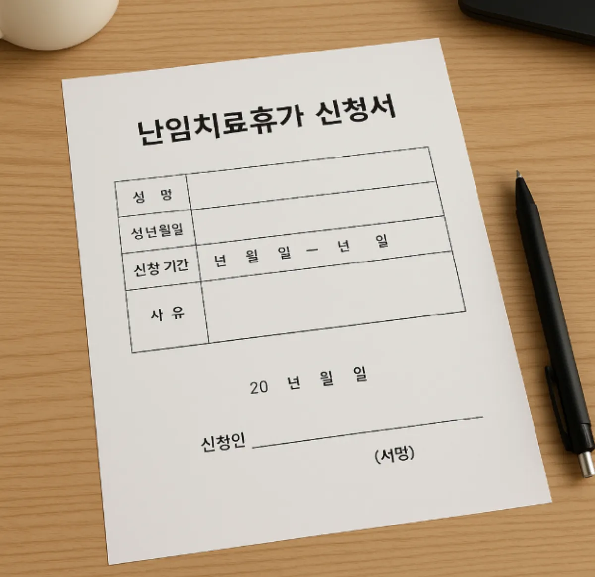 난임치료휴가 필요 서류