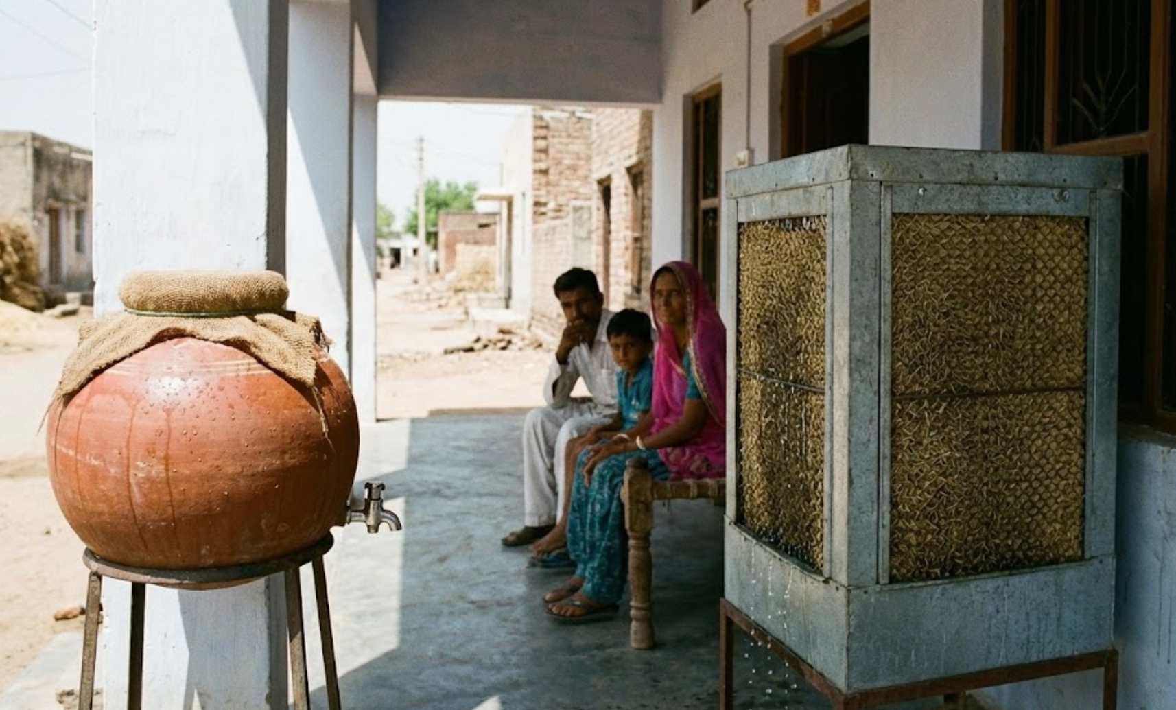왼쪽 항아리가 맛까이고 오른쪽 박스가 쿨러입니다.