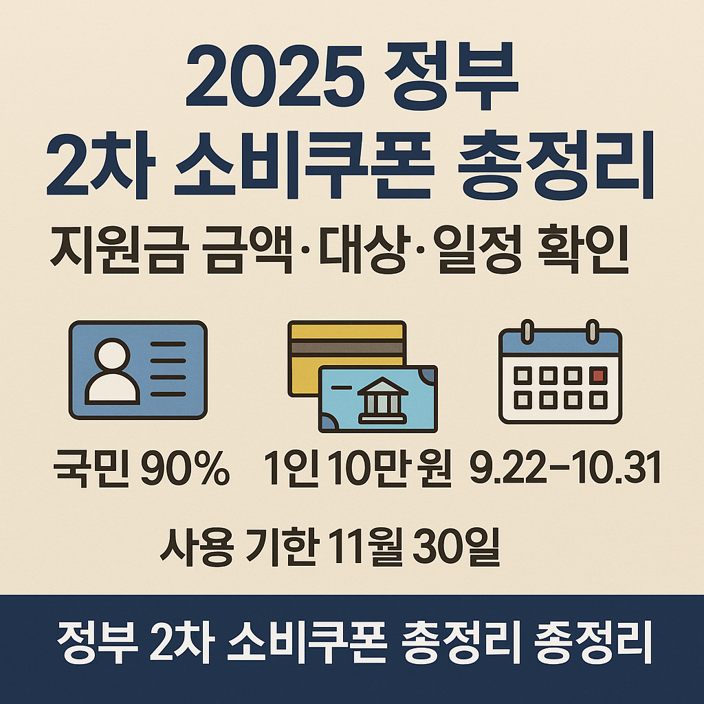 2025 2차 소비쿠폰 총정리