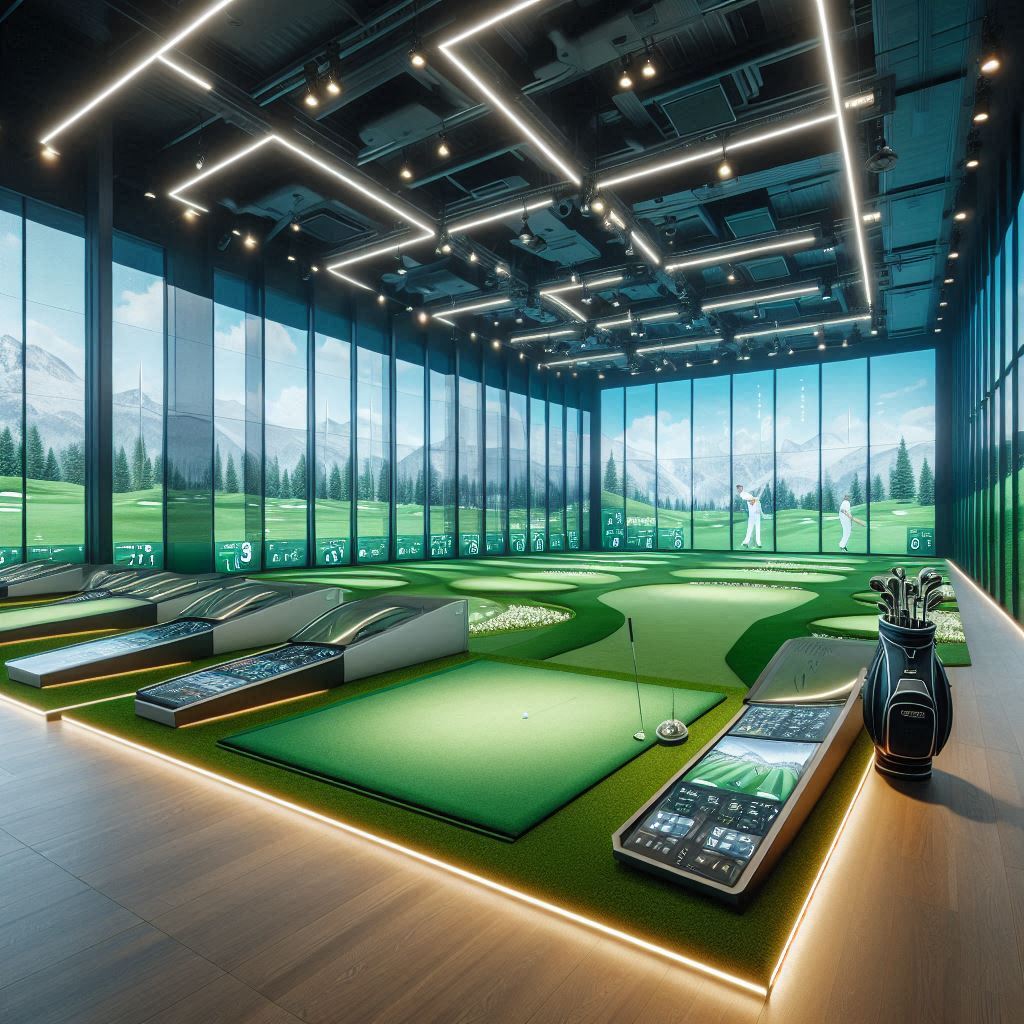 실내골프연습장 배경