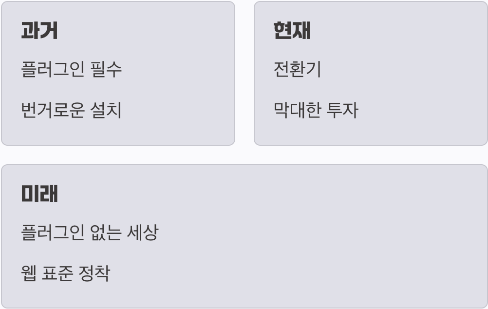 미래는 &lsquo;No Plugin&rsquo; 시대로