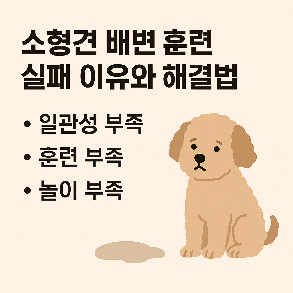 소형견 배변 훈련 실패 이유