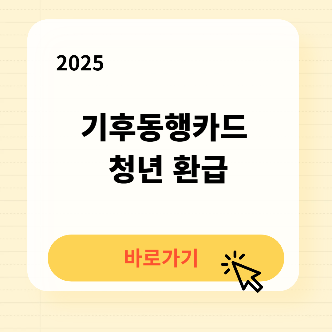 기후동행카드 청년 환급 신청방법 필요서류