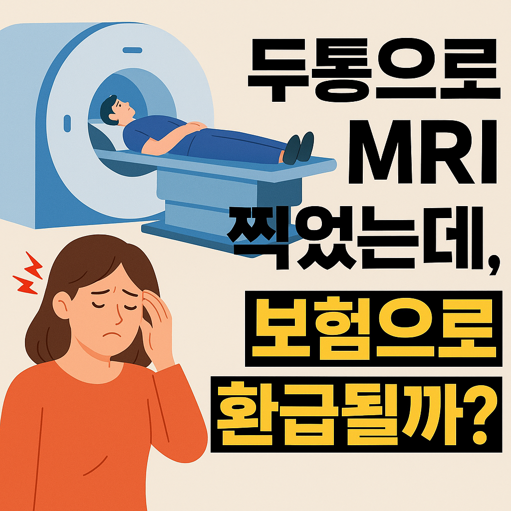 두통으로 병원 갔더니 뇌 MRI? 실비보험 청구될까?
