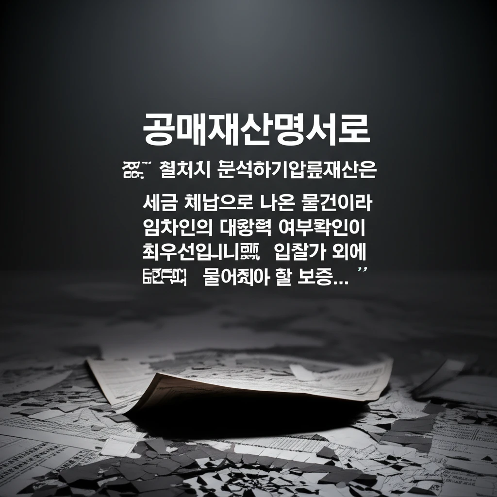 압류재산 공매 낙찰 후 명도 협상 전..