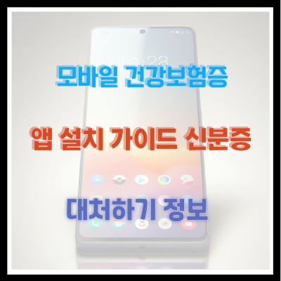 모바일 건강보험증 앱 설치 가이드 신분증 대처하기 정보