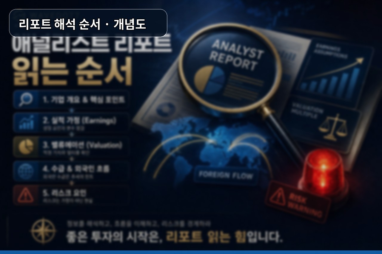목표주가 리포트 읽는 법 이익 가정 PER 수급 리스크 흐름도