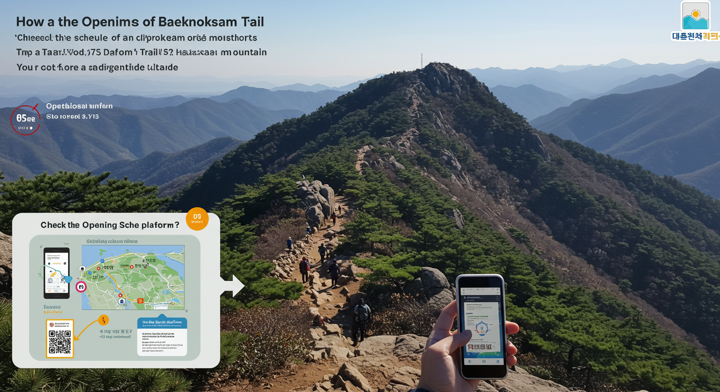 백록샘 개방 일정 조회 방법