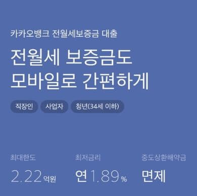 카카오뱅크 전원세보증금 대출