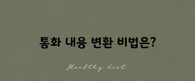 아이폰 통화 녹음을 텍스트로 변환하는 방법 안내