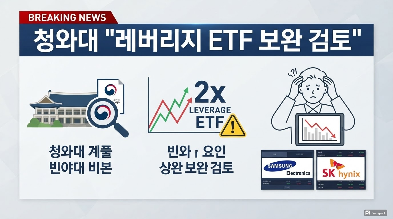 청와대 "레버리지 ETF 보완 검토"&hellip;삼성전자&middot;SK하이닉스 ETF 투자자 영향은?