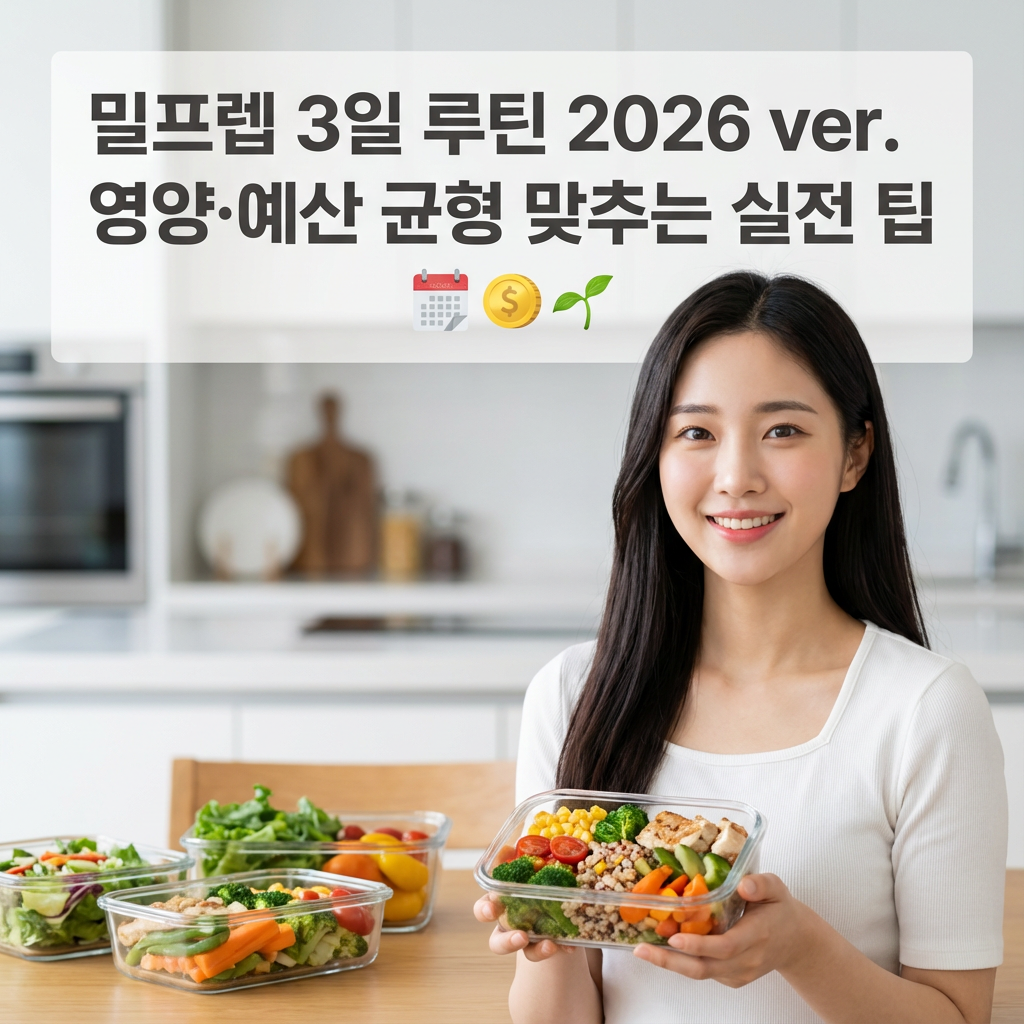 밀프렙 3일 루틴 2026 ver. ｜ 영양&middot;예산 균형 맞추는 실전 팁