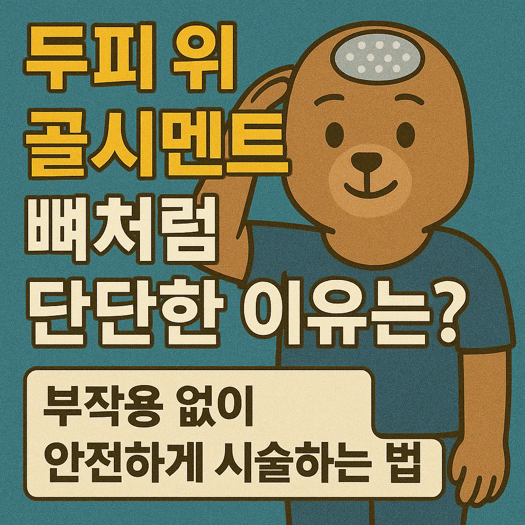 두피 위 골시멘트, 뼈처럼 단단한 이유는? 부작용 없이 안전하게 시술하는 법