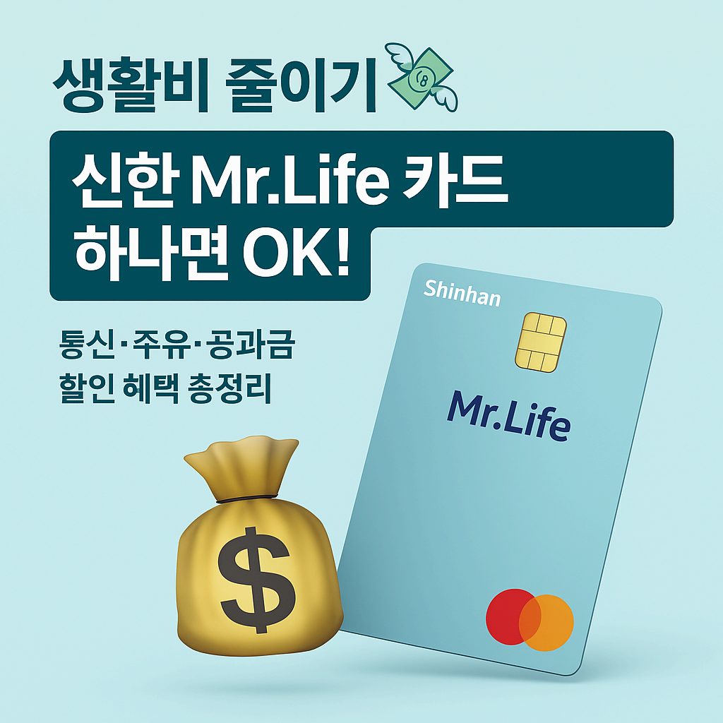 생활비 아끼기 좋은 카드 추천! 신한카드 Mr.Life 혜택 총정리