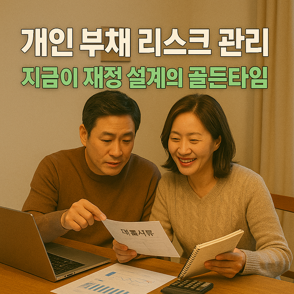 재정 계획을 세우며 대출 서류를 검토하는 부부