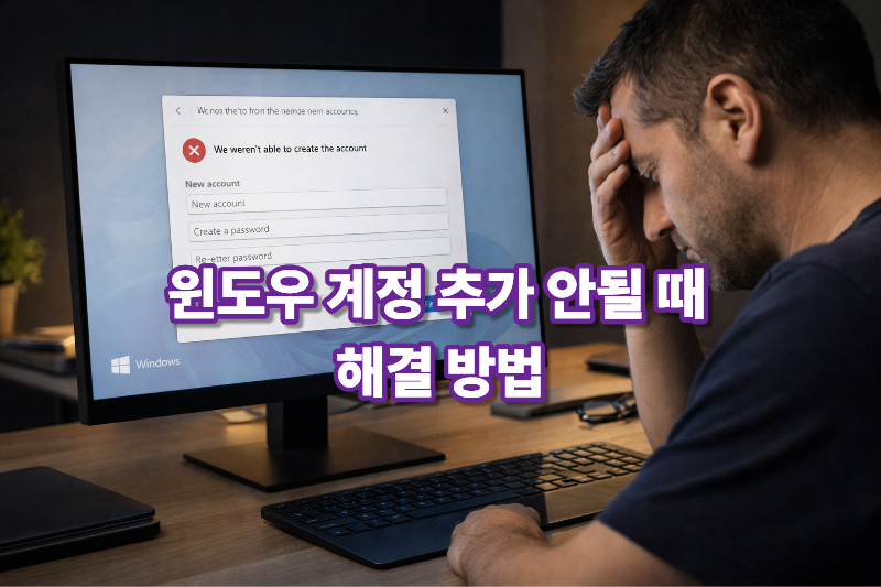 윈도우 계정 추가 오류 해결 대표 이미지