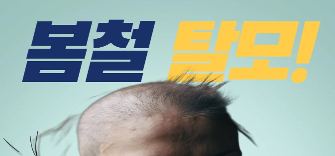 봄철탈모를 보여주는 이미지