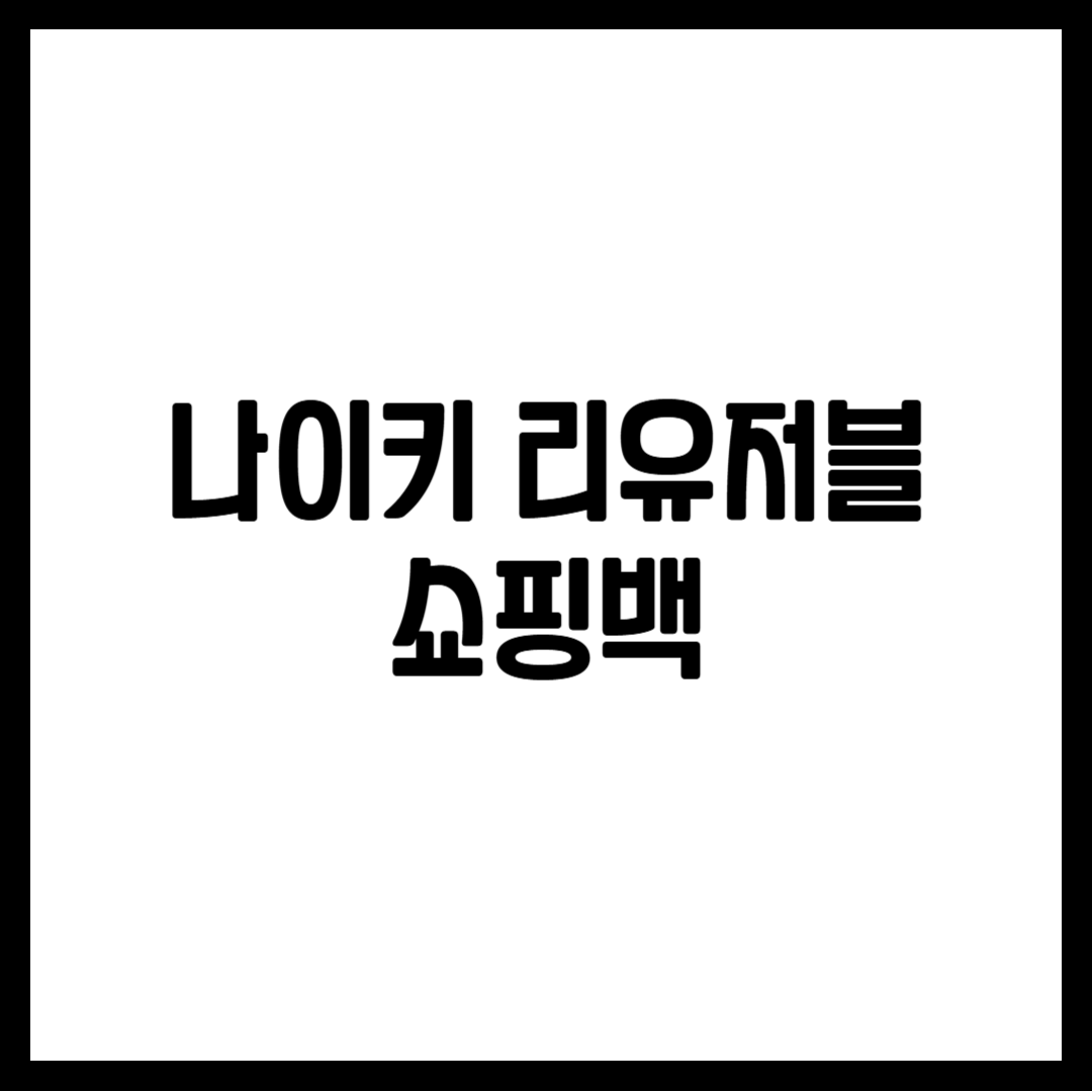 나이키 리유저블 쇼핑백