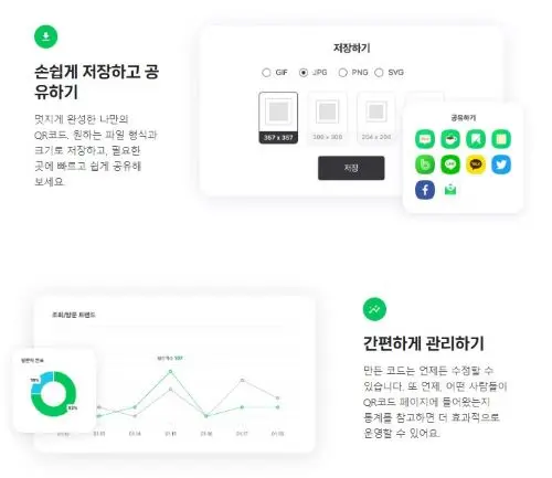 저장하고 공유하고 통계확인 가능한 네이버큐알코드 관리화면