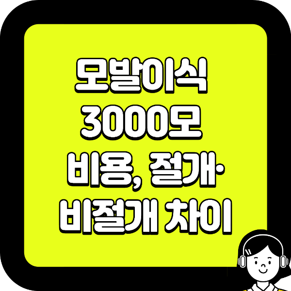 모발이식 3000모 비용, 절개&middot;비절개 차이
