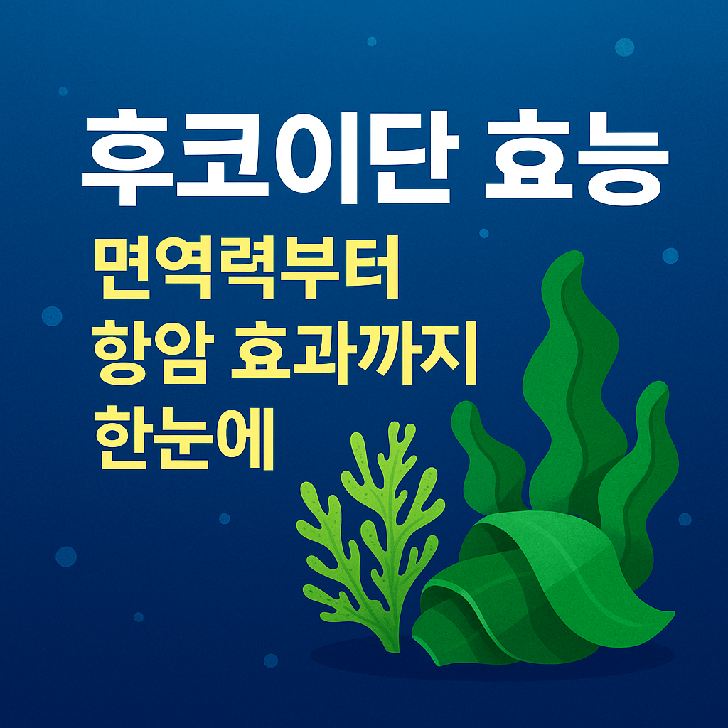 후코이단 효능 총정리, 면역력부터 항암 효과까지