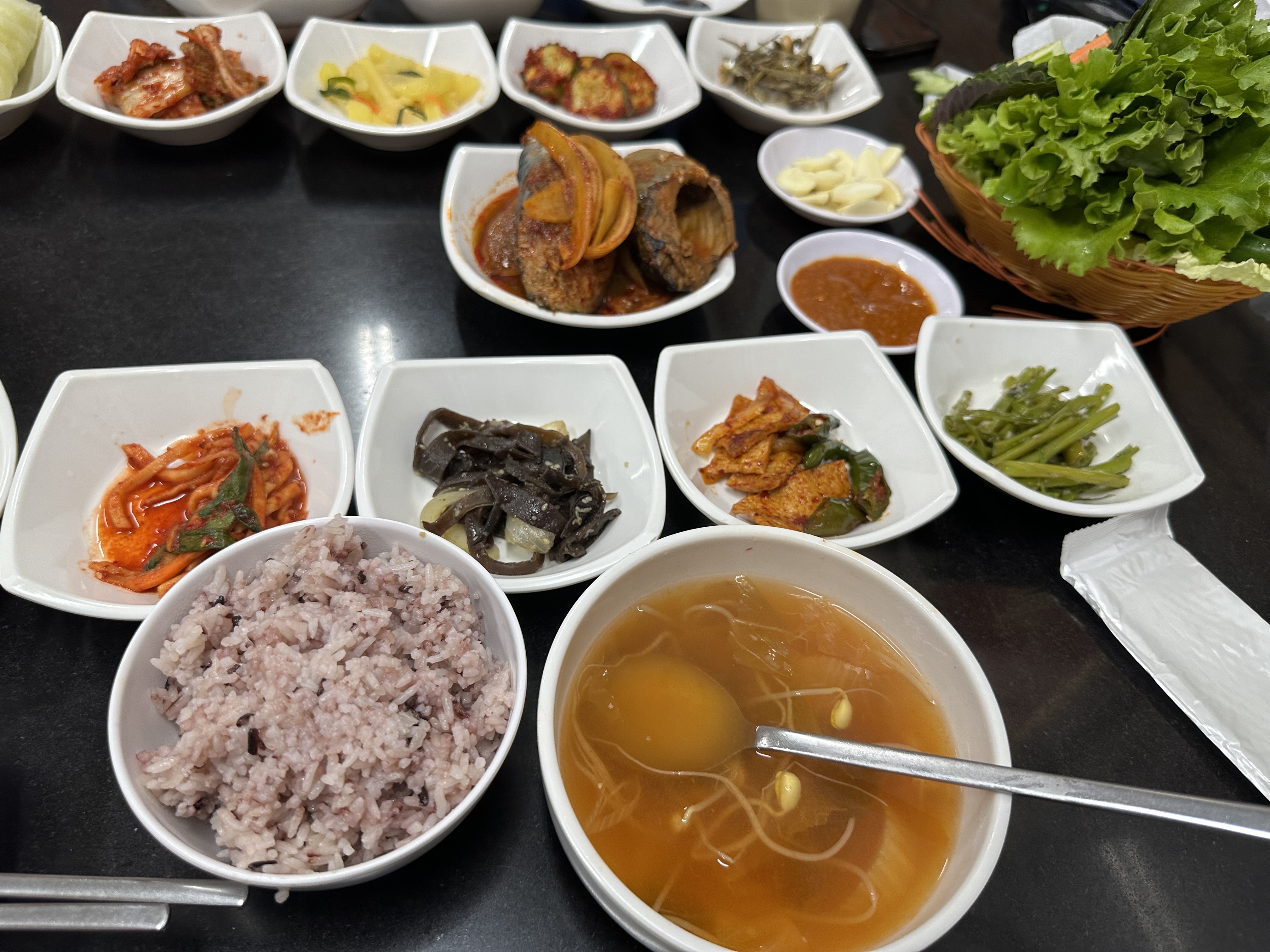 한솔식당 제육볶음 상차림