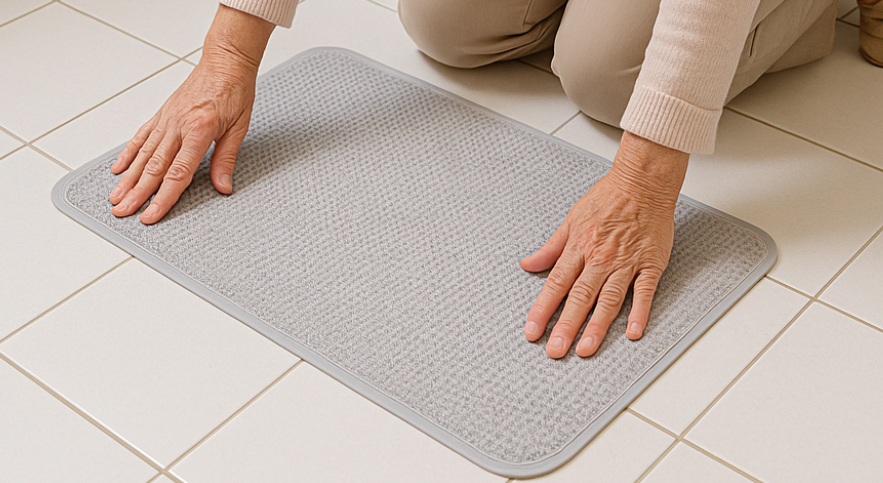 실내 안전환경 만들기 – 낙상 원인 줄이기 미끄럼 방지패드깔기