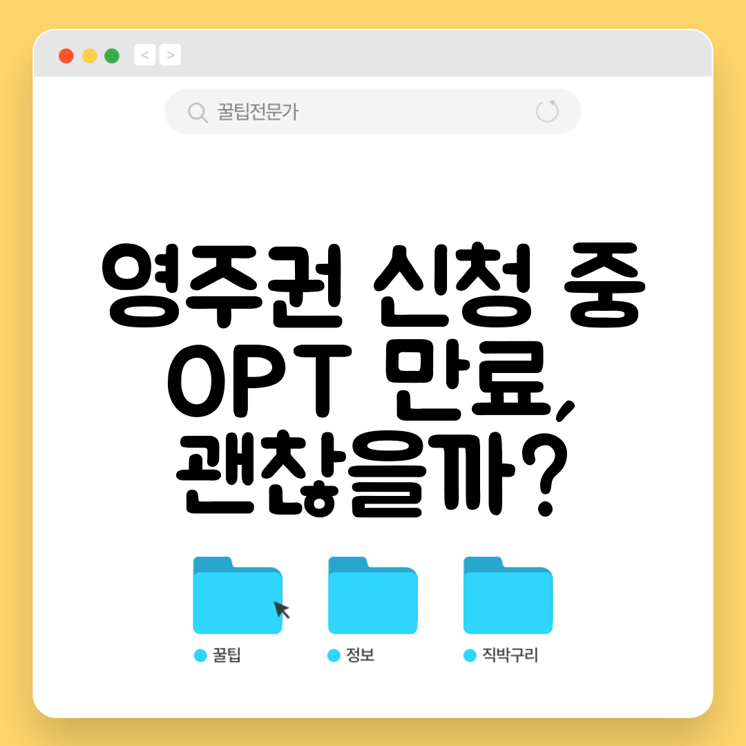 영주권 신청 중 OPT 만료, 괜찮을까