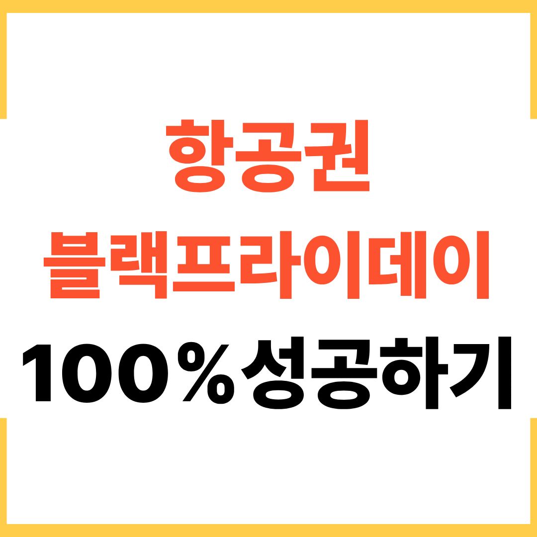 항공권 블랙프라이데이 최대 70% 할인 놓치면 후회하는 꿀팁
