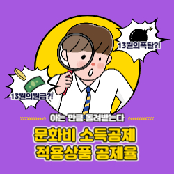 문화비 소득공제 적용상품 공제율