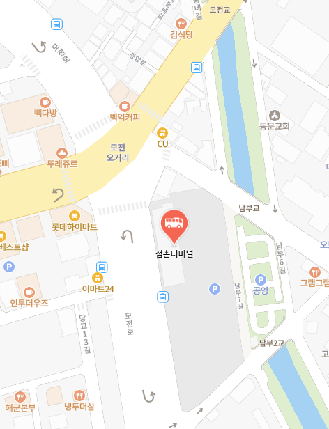 점촌터미널 위치지도