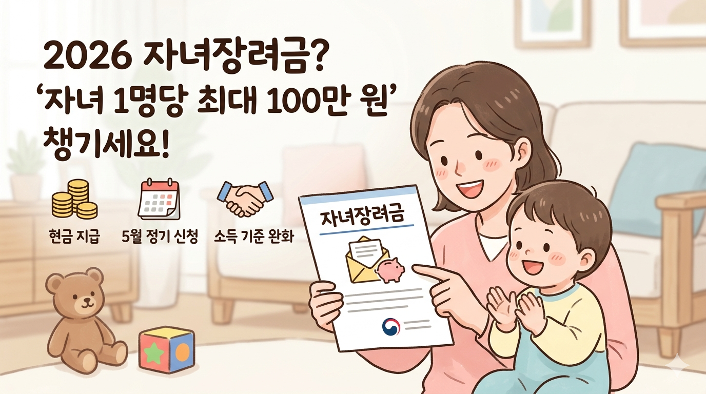 2026 자녀장려금 신청기간 및 소득기준 안내