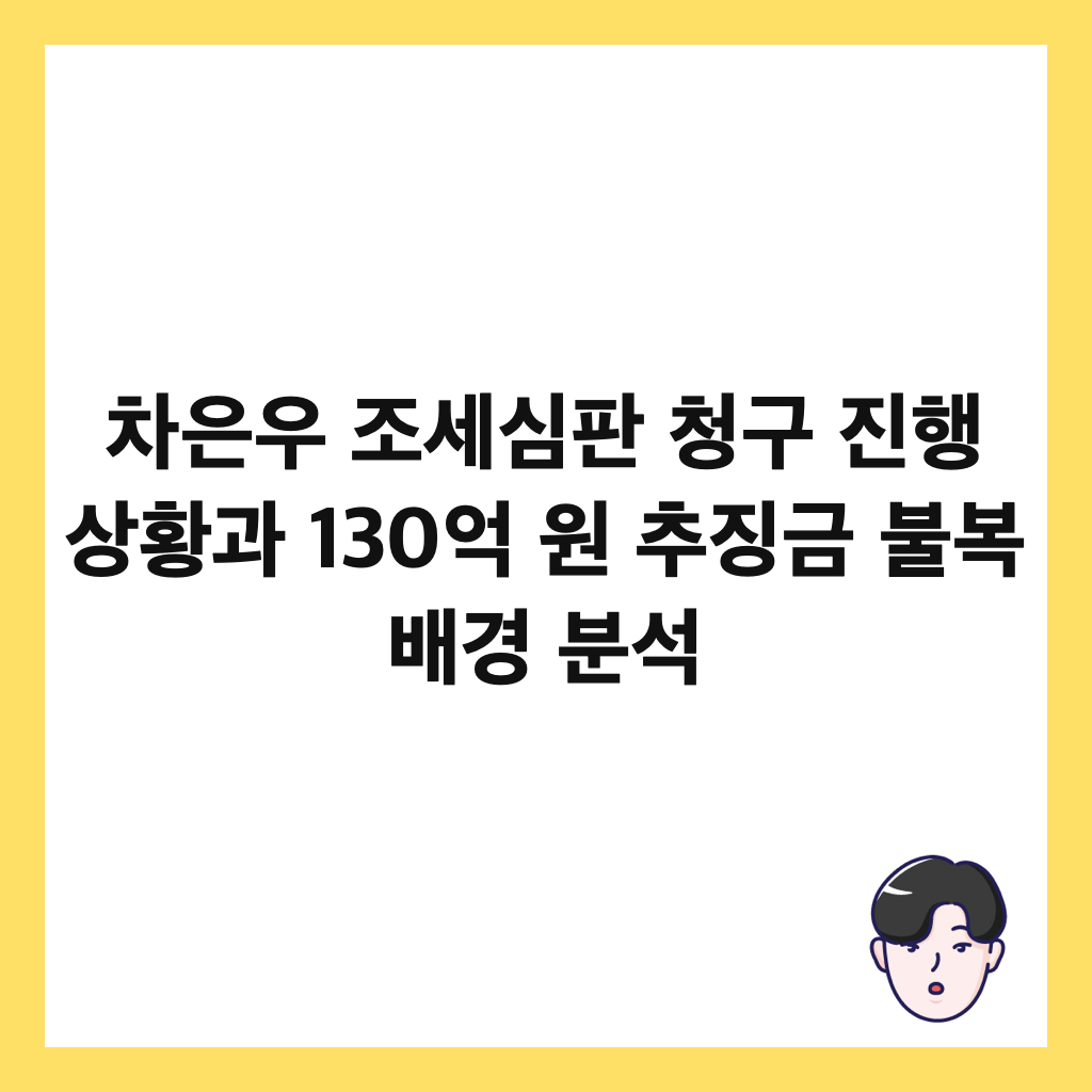 차은우 조세심판 청구 진행 상황과 130억 원 추징금 불복 배경 분석 썸네일