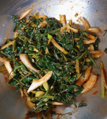 민들레김치 사진