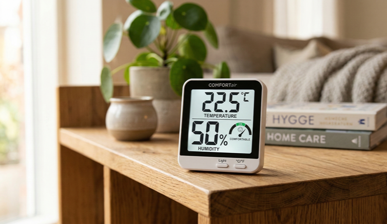 비염 완화에 도움을 주는 실내 적정 습도 40-50% 설정 예시