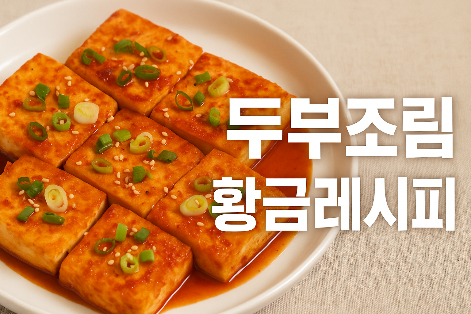 두부조림 황금레시피 &ndash; 밥 한 그릇 뚝딱, 단짠 밥도둑의 정석