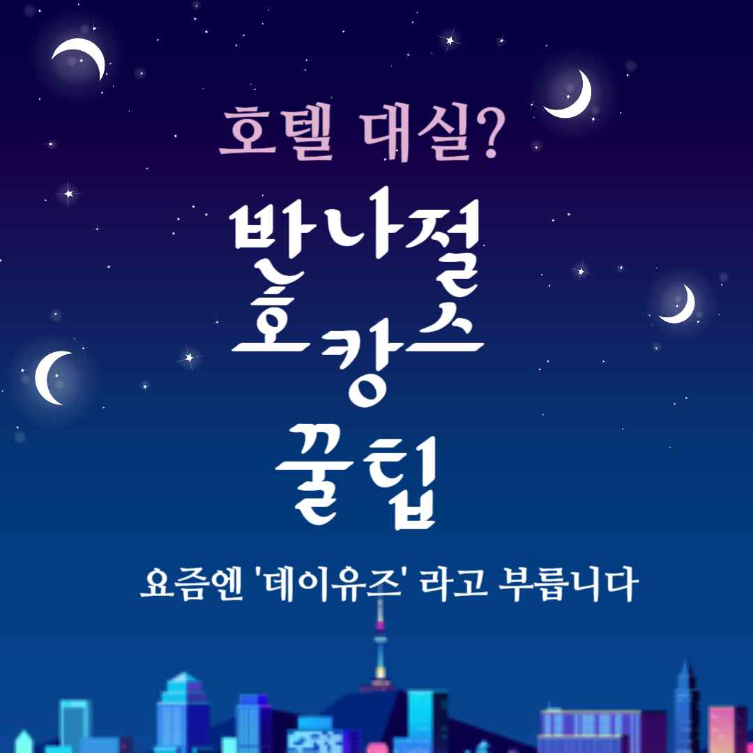 호텔 대실? 요즘엔 '데이유즈'라고 부릅니다 (반나절 호캉스 꿀팁)