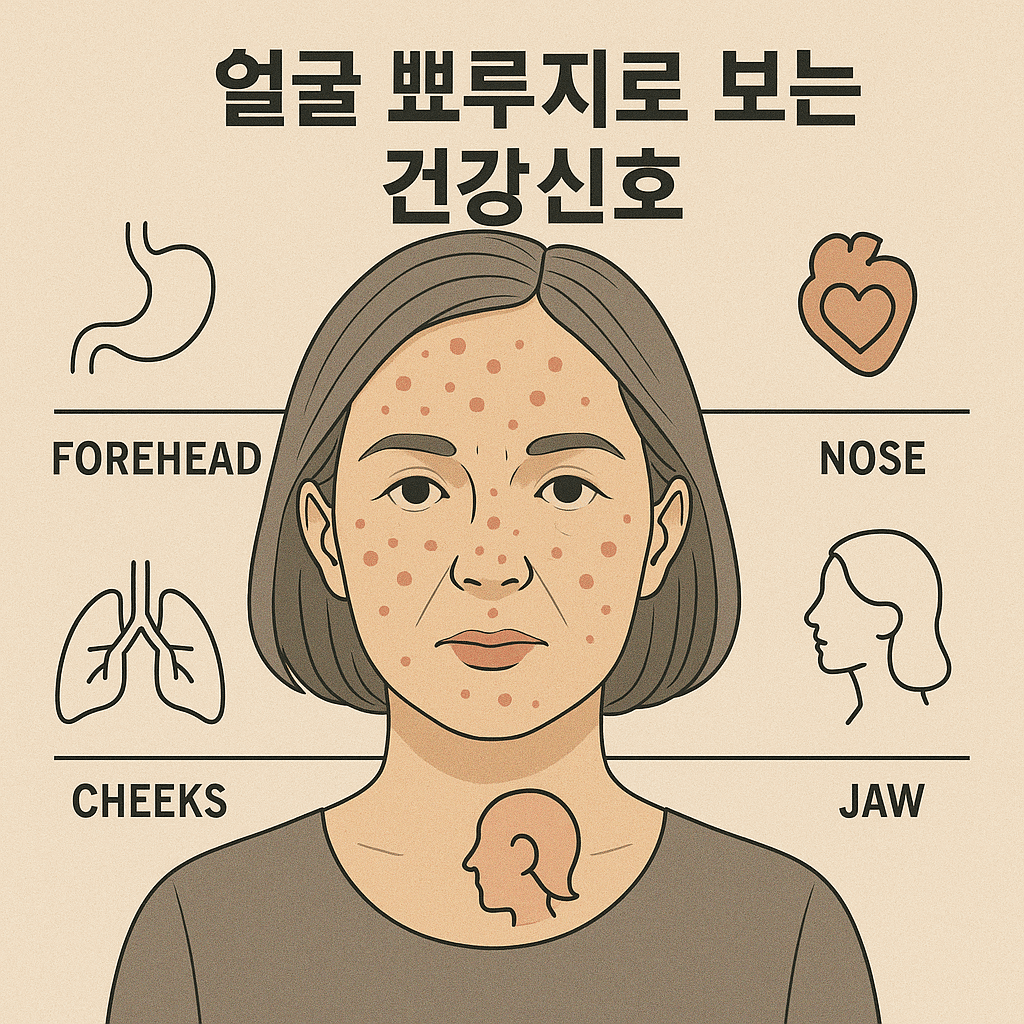 얼굴 뾰루지로 보는 건강신호 제목 이미지